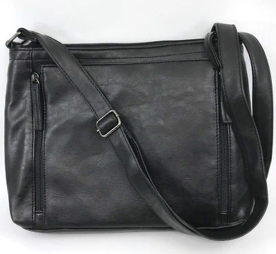 Funda para Tableta Fiorelli Bolso de Mano Bandolera Bolso Negro 9.5 pulgadas Correa Ajustable NUEVO Foto 1 de 4