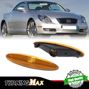For 2002-2010 Lexus SC430 Amber Lens Rear Bumper Side Marker Lights Housings Kit - Picture 1 of 8