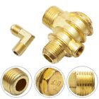 Air Compressor 3-Port Pneumatic Check Valve Brass Male-Thread One-way Connector