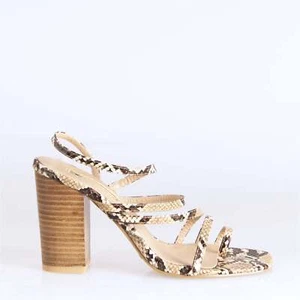 Billini Hattie Block Heel in Camel Snake - Picture 1 of 7