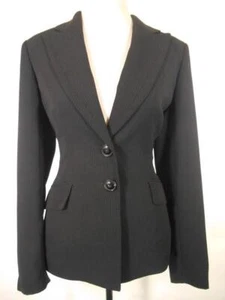 Beautiful Women's Size 8 Jones New York Black Purple Pinstripe LS Button Blazer - Picture 1 of 5