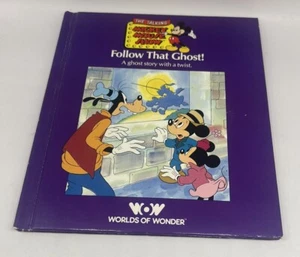 The Talking Mickey Mouse Show Book Follow that Ghost No Tape 1986 HC - Picture 1 of 10