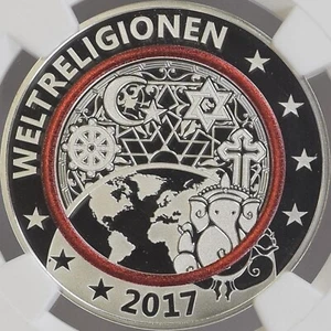 GERMANY. 2017, Medal, Silver - NGC PF69 - Top Pop 🥇 Planet Earth, Religions - Picture 1 of 6