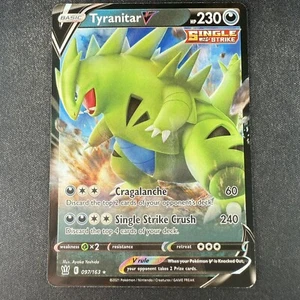 Pokemon TCG Tyranitar V Sword & Shield Battle Styles 097/163 Holo Ultra Rare - Picture 1 of 2