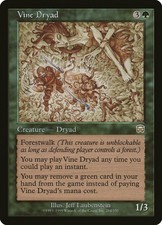 1X Vine Dryad Mercadian Masques NM/EX MTG CARD
