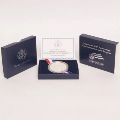 2007 Jamestown Commemorative BU Silver Dollar - Image 1 of 3