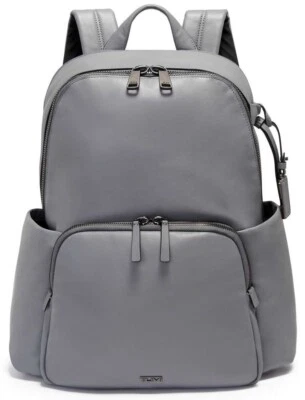 NUEVO TUMI Voyageur Rubí Mochila Gris Cuero Equipaje Portátil Bolso Viaje Negocios Foto 1 de 4