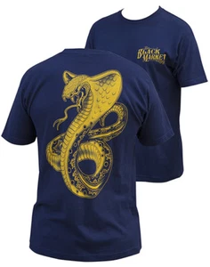 NWT Black Market Art Company Mens GOLDEN COBRA Tee Shirt NAVY BLUE SMALL-2XLARGE - Picture 1 of 1