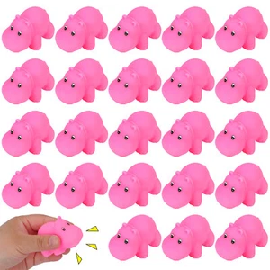 Hippo Bath Buddy Squirter - Floating Pink Hippo Rubber Bath Toy, Fun Water - Imagen 1 de 7