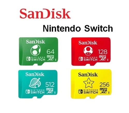 SanDisk Nintendo Switch 64GB 128GB 256GB 512GB Micro SD Memory Card 100MB/s AU - Image 1 of 1