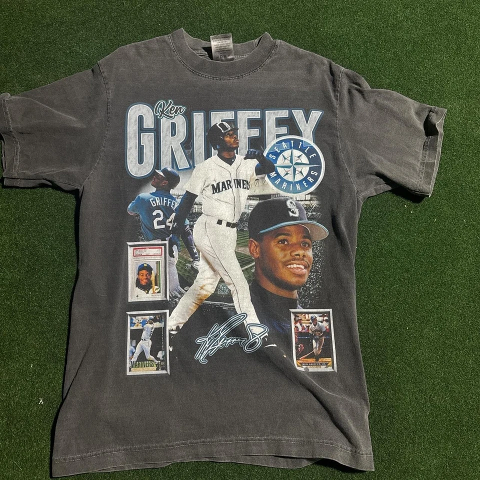 Ken Griffey Jr. Seattle Mariners camiseta negra de béisbol reimpresión VK04034 Foto 1 de 1