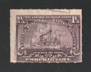 Scott # RB25, Used, 1¼¢ Proprietary Battleship, Krato Chemical Co., New York, NY - Picture 1 of 2