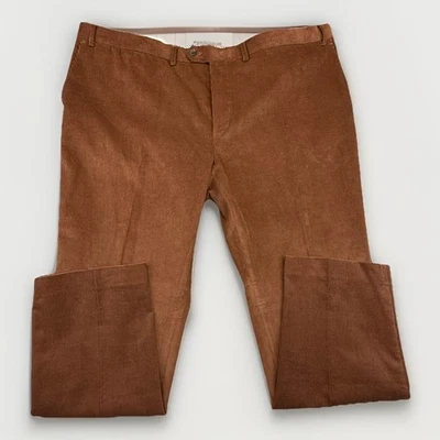 Lauren Ralph Lauren Corduroy Pants Mens 44W 30L Copper Brown Flat Front - Image 1 of 4