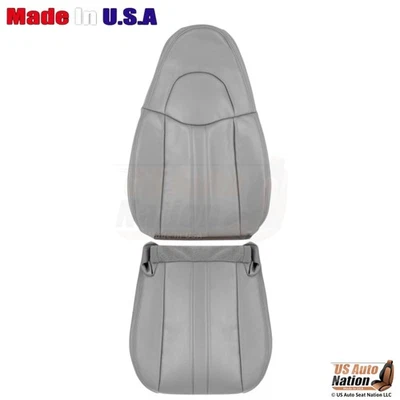 1996-2002 For GMC Savana Leatherette Front Driver Side Seat Covers Pewter Gray - Image 1 of 4