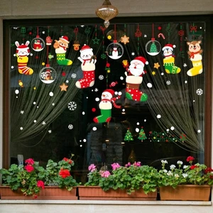 Christmas Window Clings Double-Sided Visibility Easy To Apply No Tools Required - Picture 1 of 7