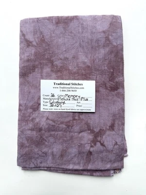 $95 PTP 36x27 Zweigart Memory Edinburgh Linen 36 Ct Cross Stitch Fabric Purple - Image 1 of 4