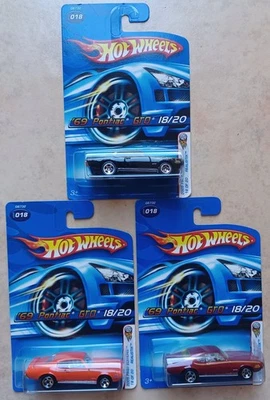 Hot Wheels 2005 1st Editions Realistix'69 Pontiac GTO Lot of 3 Different Colors - Image 1 of 4