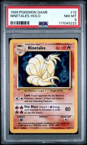 1999 Pokemon Game NINETALES Holo #12 Graded PSA 8 NR-MT - Picture 1 of 2