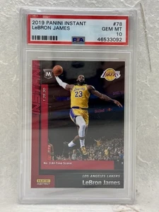 PSA 10 LeBron James 2019 Panini Instant #78 3er anotador de todos los tiempos/422 LA Lakers - Imagen 1 de 7