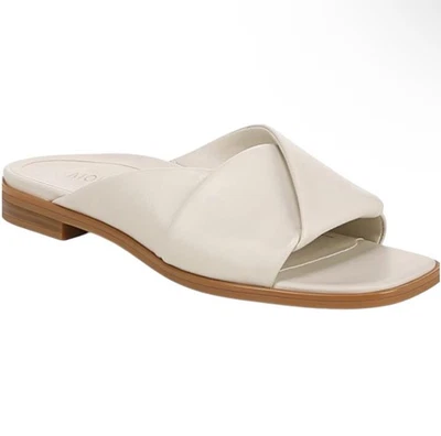 Vionic Miramar Slide On Sandal Arch Support Shoes Creamy Nappa Leather Sz 6 NEW - Image 1 of 4