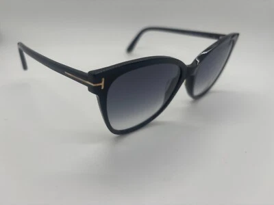NEW Tom Ford Ani TF844 01B Black Cat Eye Sunglass 58-18-140mm NO CASE - Image 1 of 4