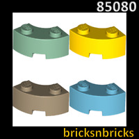 LEGO Brick Round Corner 2x2 Macaroni 85080 PEARL GOLD pack of 4 New Ref:354