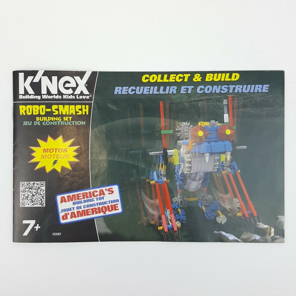 K'nex Robo Smash Instruction Manual Booklet Replacement Part 13243 - Image 1 of 2