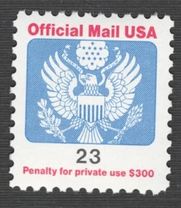 US. O148. 23c. Sello de correo oficial de águila. MNH. 1991 - Imagen 1 de 1