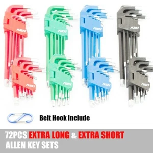 NDI 72 PCS ALLEN KEYS HEX SET METRIC + IMPERIAL + TORX KEY SET ND07034567 - Picture 1 of 7