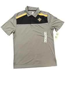 NWT NFL Team Apparel Mens New Orleans Saints TX3 Cool Polo Shirt Men’s Sz Large - Picture 1 of 5