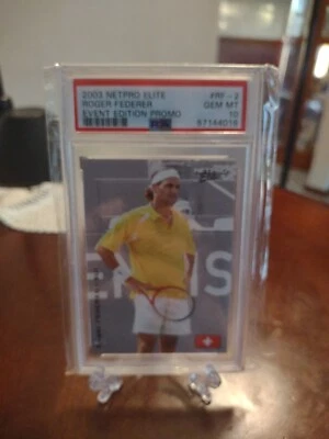 2003 Netpro Elite Event Edition Promo Tennis Roger Federer RC PSA 10  - Image 1 of 2