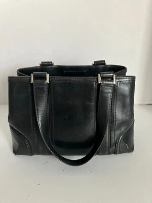 Ellen Tracy винтажная сумка из черной кожи 11 «длиной, 8» высотой, 5» шириной - Изображение 1 из 4