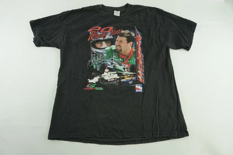 Michael Andretti T Shirt Mens XL Black Short Sleeve Graphic 20 Years of Racing Cover
