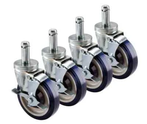 Krowne 30-151S Swivel w/ Brake Set of 4 Universal Shelving Caster - 5" - Picture 1 of 1