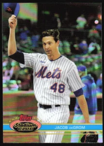 2021 Stadium Club Chrome Jacob deGrom #167 1991 Design Variation Mets - Picture 1 of 2