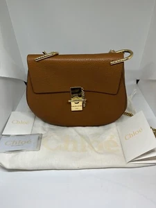 Auth Chloe Drew Camel Shoulder Bag - Medium, Leather. - Picture 1 of 8