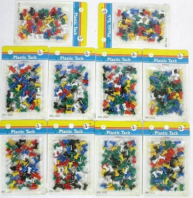 Lot of 60,120,600 Tack-0.9" PlasticTthumb Tacks Message Board,MAP PUSH PIN-C3522 - Image 1 of 2