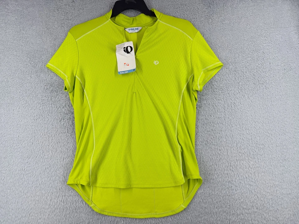 Camiseta deportiva de ciclismo Pearl Izumi para mujer extra grande patrón de diamantes verdes 1/4 cremallera polietileno Foto 1 de 4