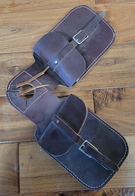 Bolsas de cuero para montar con cuerno Trail Riding Outdoor Western Foto 1 de 3