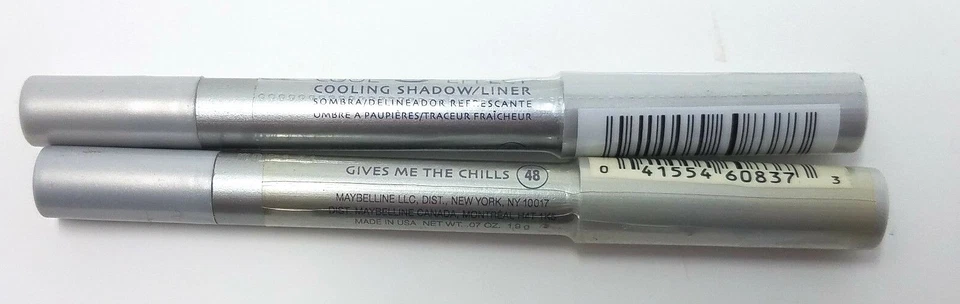 (2) Maybelline Cool Effect Cooling Shadow/Liner Gives Me the Chills .07oz FLAWED - Image 1 of 1
