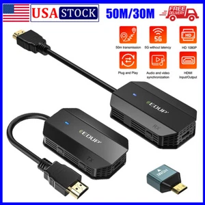 HDMI Wireless Extender Video Transmitter & Receiver Kit TV Stick Share 50M/30M - Picture 1 of 16
