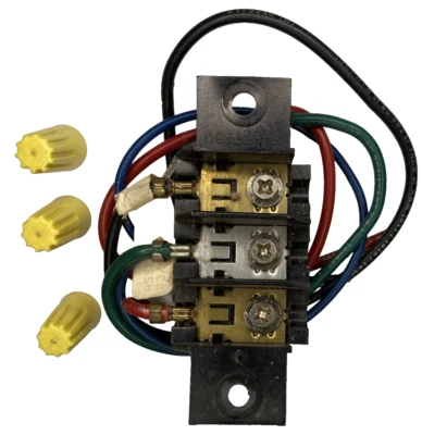 134037400 134101400 Terminal Block w 3 Pigtails, Screws & Wire nuts -Frig Dryer - Image 1 of 4