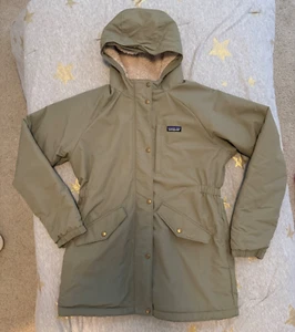 Patagonia Isthmus Parka Sherpa Lining Girls Jacket Youth XXL 16-18 Zip Up Hood - Picture 1 of 14