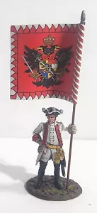 JOHN JENKINS INFANTRY OFFICER WITH REGIMENTAL FLAG ROTH WURZBURG 1757 LEUTHEN - Picture 1 of 9