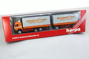 Herpa Mercedes 2435 bischof & co Spedition Augsburg 143431 1:87 H0 OVP NOS - Picture 1 of 3
