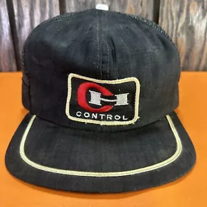 Vintage CH Control Trucker Mütze Strapback Cap Made in USA Patch schwarz Mesh Vintage - Bild 1 von 13