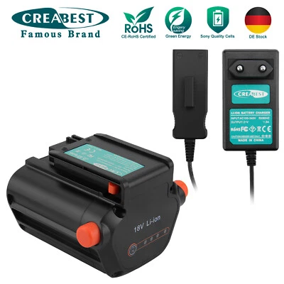 CREABEST Für Gardena BLi-18 9839-20 9840-20 THS Li-18/42 18V 3.0Ah Li-ion Akku/Ladegerät