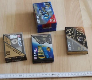 6 x leer mc cassette 90 er 100 er BASF + TDK kassetten in ovp konvolut audio alt - Picture 1 of 8