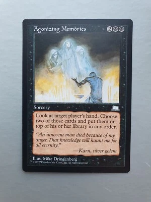 Agonizing Memories, MTG Weatherlight (1997) Uncommon Black Sorcery NM - Image 1 of 2