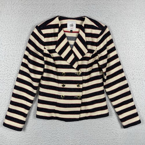 OFF WHITE Giacca Cabi donna 2 blu panna blazer nautica costiera carriera vacanze ufficio